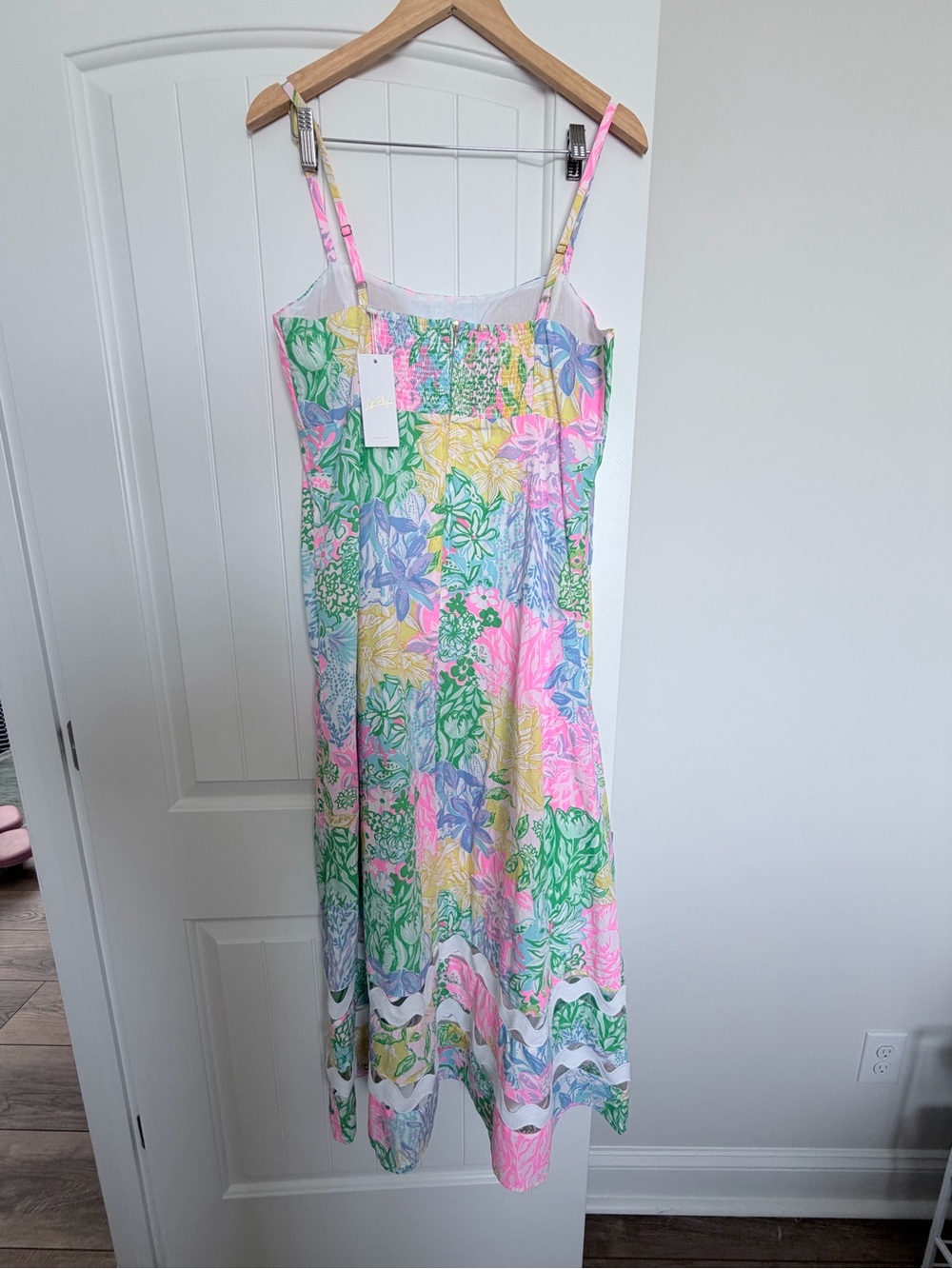 NWT Lilly Pulitzer Haley Midi Dress Bright Delight Patch Size 12 $278 - Picture 6 of 9
